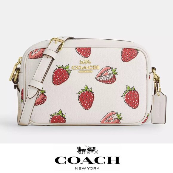 🍓Coach Mini Jamie Camera Bag With Strawberry Print - Picture 1 of 8